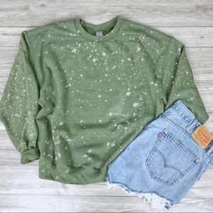 NEW Green Tie dyed Spring Oversized Sweatshirt